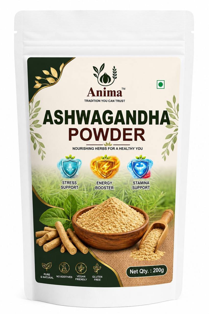 Ashwagandha Powder 200 g - Stress Relief Energy Support