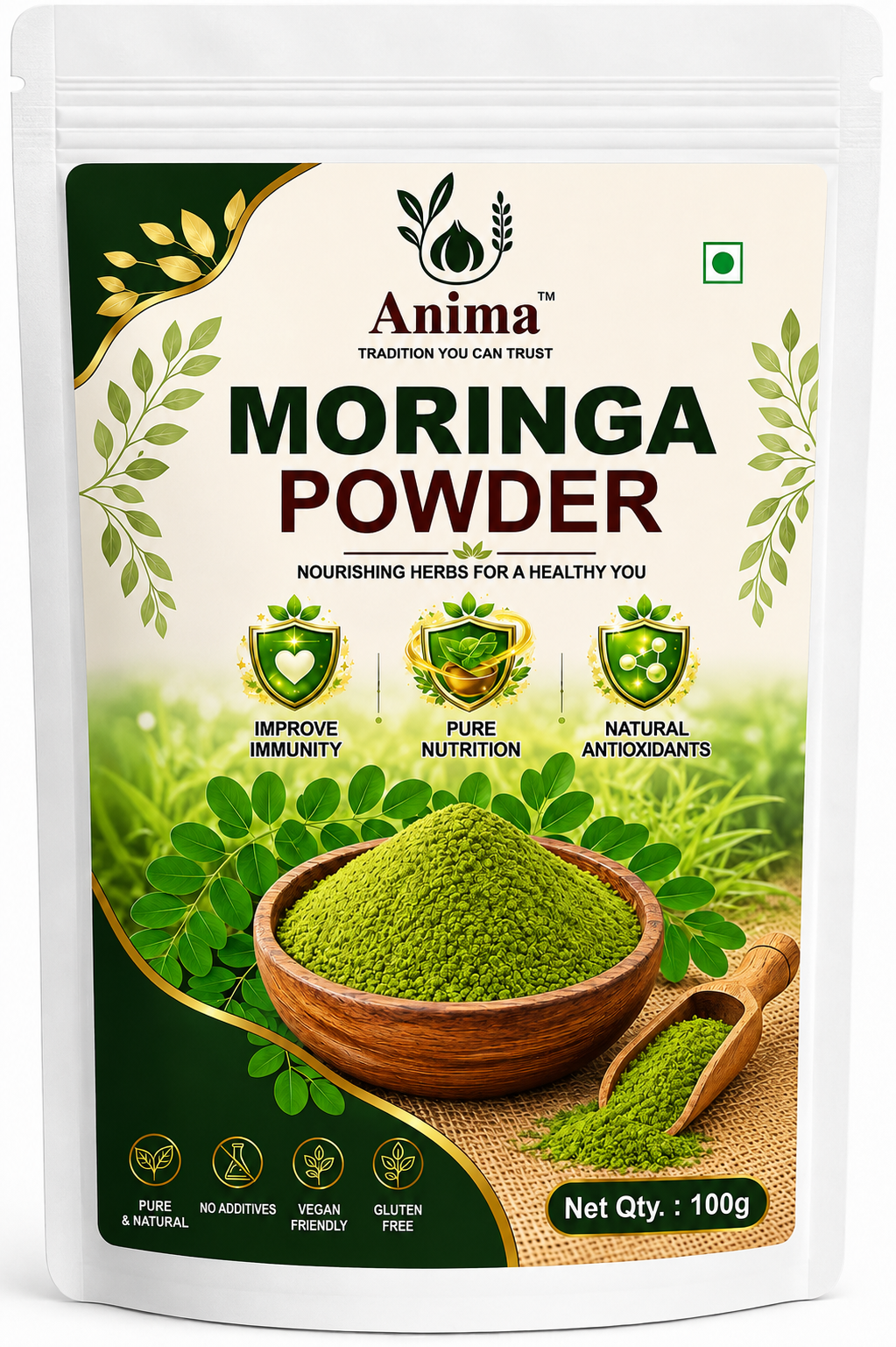 India Moringa Powder - 100g